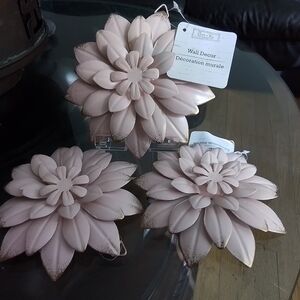 Pink Floral Wall Decor Set